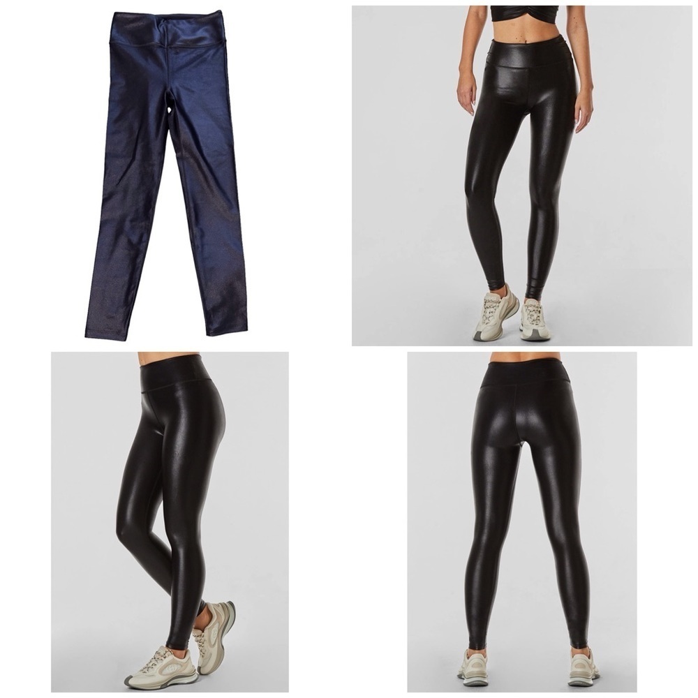 Noli Liquid Leggings in Black Gloss Size Small